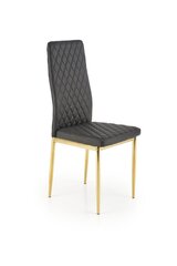 Комплект из 4-х стульев K501, черный/золотой цвет цена и информация | Стулья для кухни и столовой | hansapost.ee