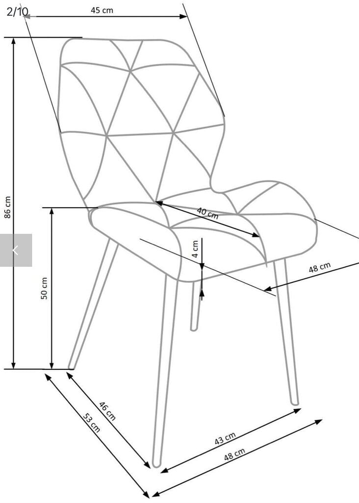 4-tooli komplekt K453, beež/must hind ja info | Köögitoolid, söögitoolid | hansapost.ee