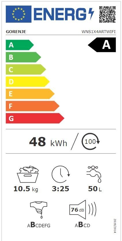 Gorenje WNS1X4ARTWIFI цена и информация | Pesumasinad | hansapost.ee