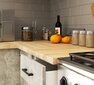 Köögikapi komplekt Akord Oliwia G2 2,4 m, valge/hall hind ja info | Köögimööbli komplektid | hansapost.ee