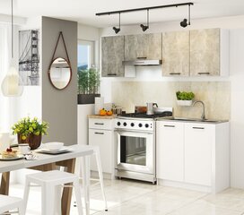 Кухонный шкаф Akord Oliwia W60 1D, белый/серый цвет цена и информация | Кухонные шкафчики | hansapost.ee