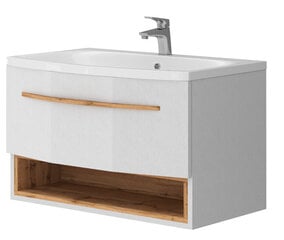 Шкафчик для ванной комнаты с умывальником Stellantis 80, белый цвет цена и информация | Шкафчики для ванной | hansapost.ee
