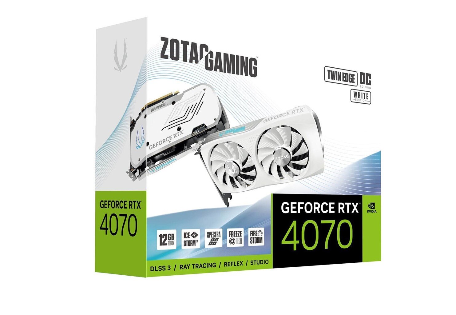 Zotac Gaming GeForce RTX 4070 Twin Edge OC White Edition (ZT-D40700Q-10M) цена и информация | Videokaardid | hansapost.ee