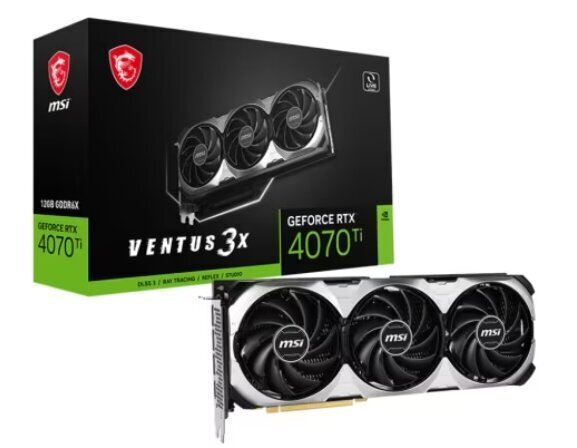 MSI GeForce RTX 4070 Ti Ventus 3X E 12G OC (V513-249R) цена и информация | Videokaardid | hansapost.ee