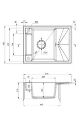 Deante granitinė virtuvinė plautuvė su magnetais Deante Magnetic ZRM T11A, Anthracite цена и информация | Раковины на кухню | hansapost.ee