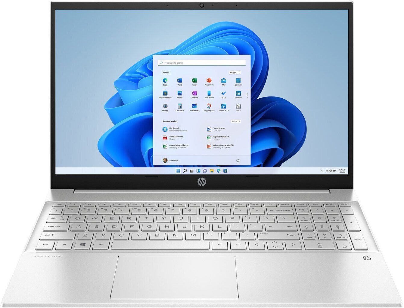 HP Pavilion 15 4S8V5EA AMD Ryzen 7 5700U, RAM 16 GB, 512 GB SSD, AMD Radeon Graphics, Windows 11 Home, Silver hind ja info | Sülearvutid | hansapost.ee