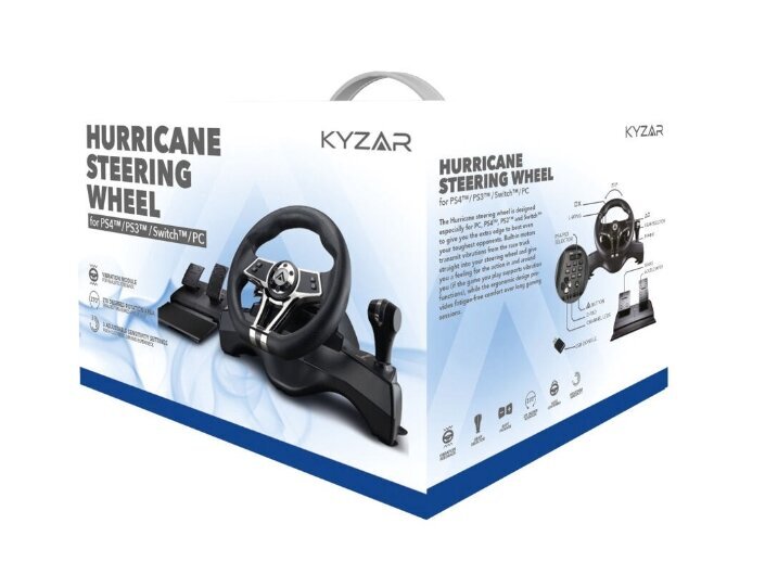 Kyzar Hurricane PlayStation Racing Wheel hind ja info | Mänguroolid | hansapost.ee