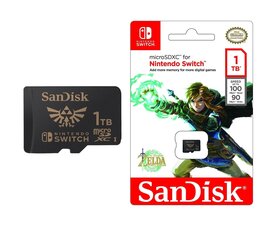 SanDisk MicroSDXC Zelda Edition 1TB Nintendo Switch/Lite цена и информация | Карты памяти для фотоаппаратов, камер | hansapost.ee