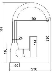 Смеситель кухонный TITANIA FRESH 96713.GRB гранит (170470) цена и информация | Кухонные смесители | hansapost.ee