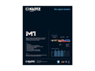 Klotz, 2 x Xlr, 5m hind ja info | Juhtmed ja kaablid | hansapost.ee