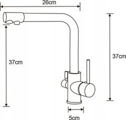 Mexen köögisegisti Duero, chrome цена и информация | Кухонные смесители  | hansapost.ee