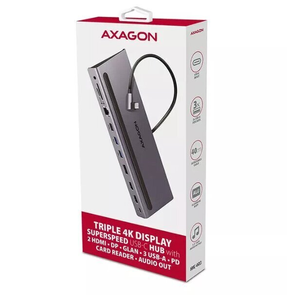 Axagon HMC-4KX3 hind ja info | USB adapterid ja jagajad | hansapost.ee