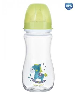 Laia kaelaga antikoolne pudel Canpol Babies EasyStart 35/221, 240 ml, roheline цена и информация | Lutipudelid ja tarvikud | hansapost.ee