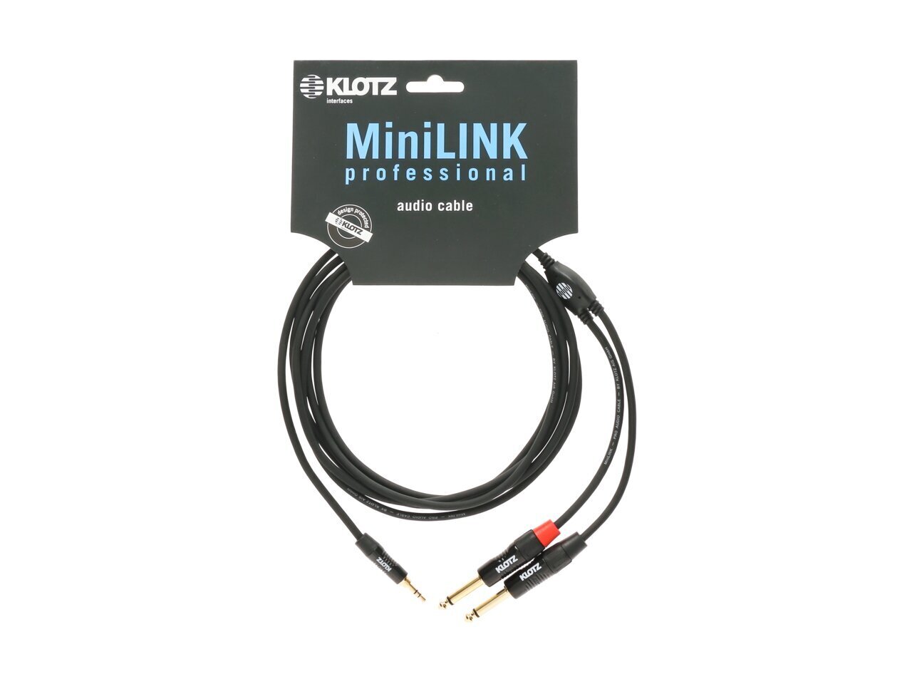 Klotz, 3.5 mm, 2 x Jack Mono 6.3 mm, 1.5m hind ja info | Juhtmed ja kaablid | hansapost.ee