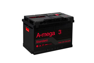 Аккумулятор A-Mega Standart 74Ah 720A EN 12V цена и информация | Аккумуляторы | hansapost.ee