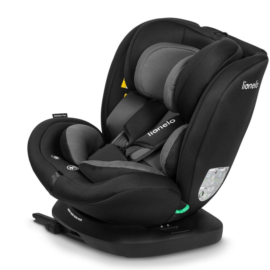 Turvatool Lionelo Bastiaan I-size, 0-36 kg, Black Grey hind ja info | Turvatoolid ja turvahällid | hansapost.ee