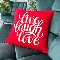 Dekoratiivne padi Live, Laugh, Love, punane hind ja info | Disaini-padjad ja padjakatted | hansapost.ee