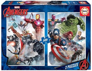 Pusle Avengers, 2 tk x 500 detaili цена и информация | Пазлы | hansapost.ee