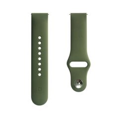 Evelatus Universal 20mm Silicone Loop Olive цена и информация | Аксессуары для смарт-часов и браслетов | hansapost.ee