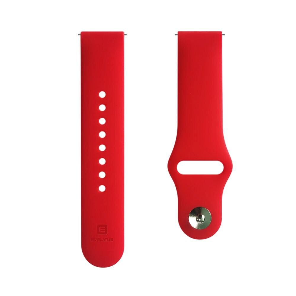 Evelatus Universal 20mm Silicone Loop Red hind ja info | Nutikellade aksessuaarid ja tarvikud | hansapost.ee