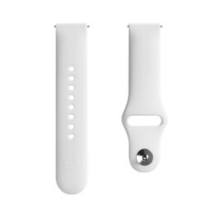 Evelatus Universal 20mm Silicone Loop White цена и информация | Аксессуары для смарт-часов и браслетов | hansapost.ee