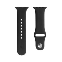 Evelatus Universal Apple Watch 42/44/45mm Silicone Loop Black цена и информация | Аксессуары для смарт-часов и браслетов | hansapost.ee