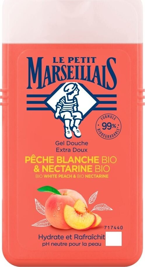 Dušigeel Le Petit Marseillais orgaaniline valge virsiku ja orgaanilise nektariini, 250 ml цена и информация | Dušigeelid, õlid | hansapost.ee