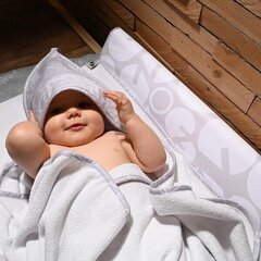 Beebi rätik Nordbaby White/Grey, 90 x 90 cm, hall hind ja info | Laste vannitooted | hansapost.ee