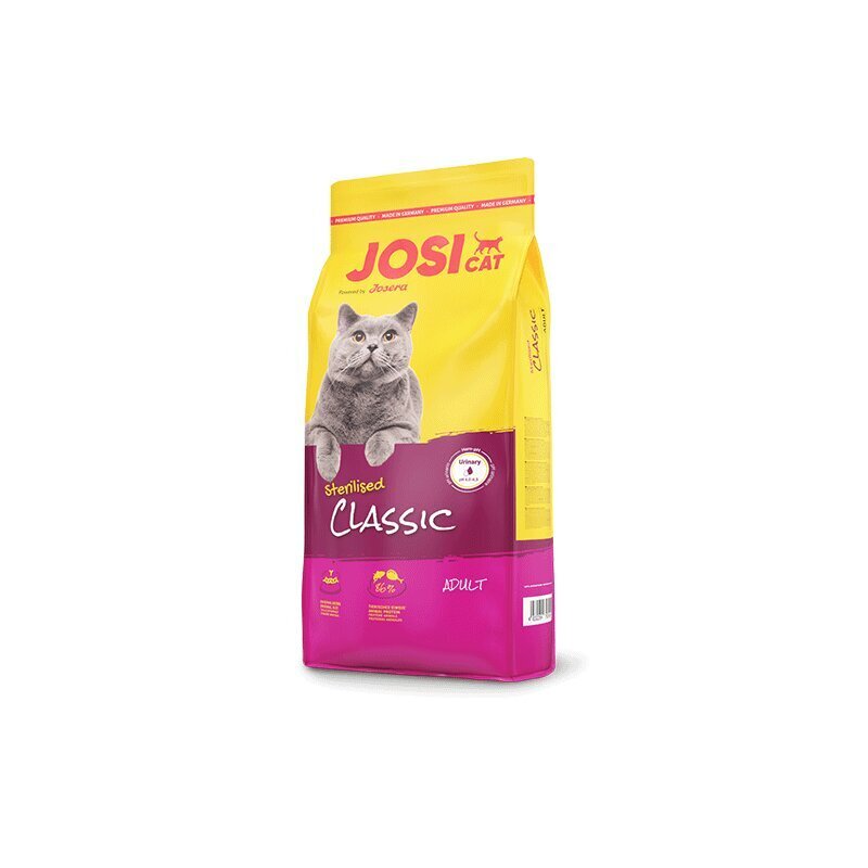Josera JosiCat Classic steriliseeritud täiskasvanud kassidele, 1,9 kg цена и информация | Kassi kuivtoit ja kassikrõbinad | hansapost.ee