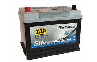 Aku ZAP Silver Premium Jap (-+) 75Ah 750A hind ja info | Autoakud | hansapost.ee