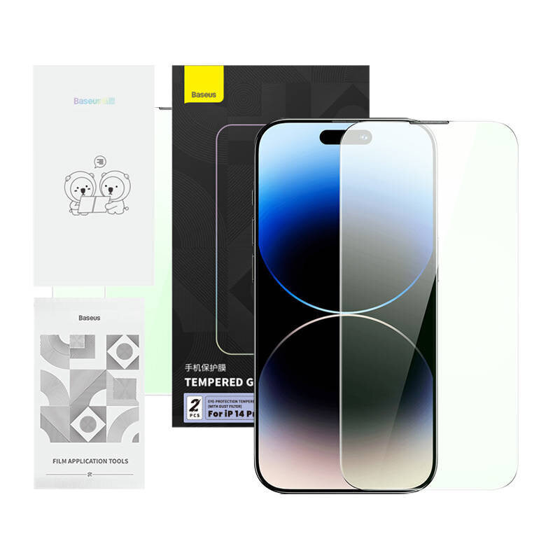 Baseus Crystal Series IP 14 Pro цена и информация | Ekraani kaitseklaasid ja kaitsekiled | hansapost.ee