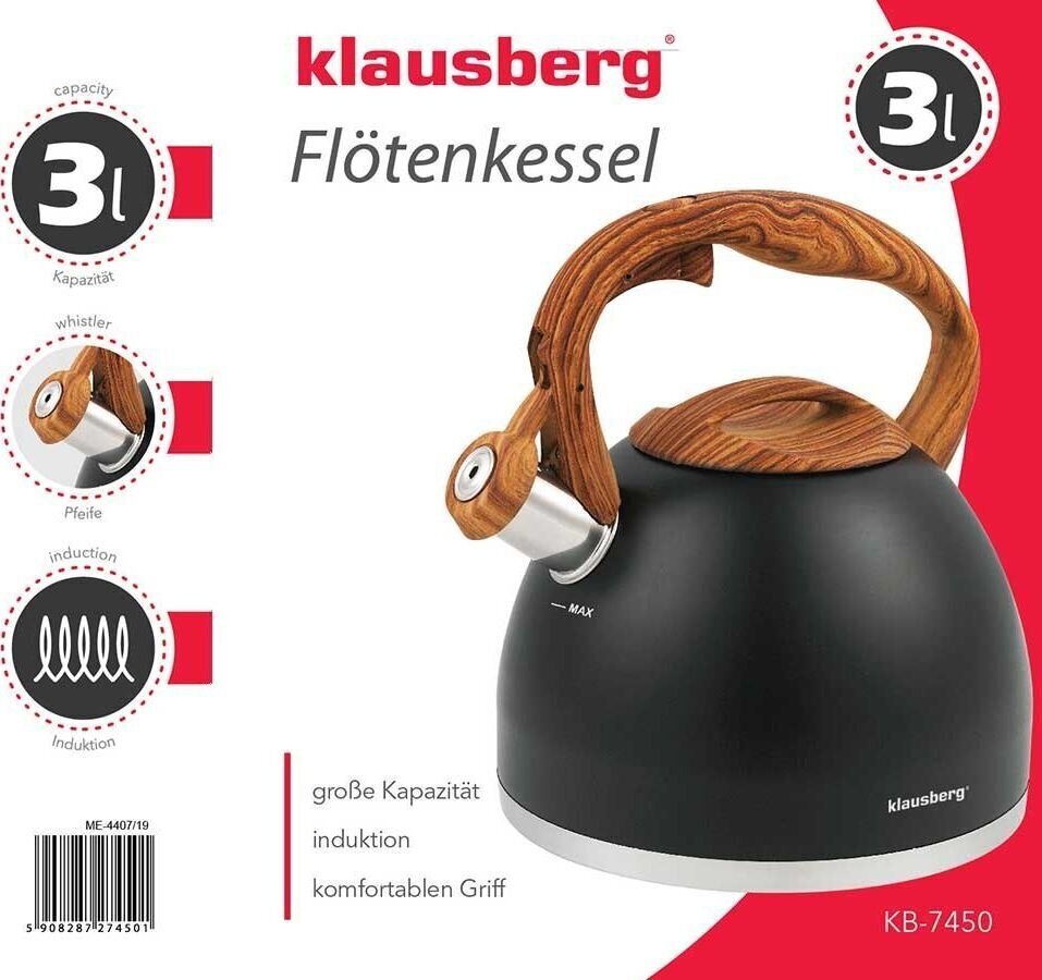 Klausberg veekeetja, 3L hind ja info | Teekannud, kohvikannud, veekeedukannud | hansapost.ee