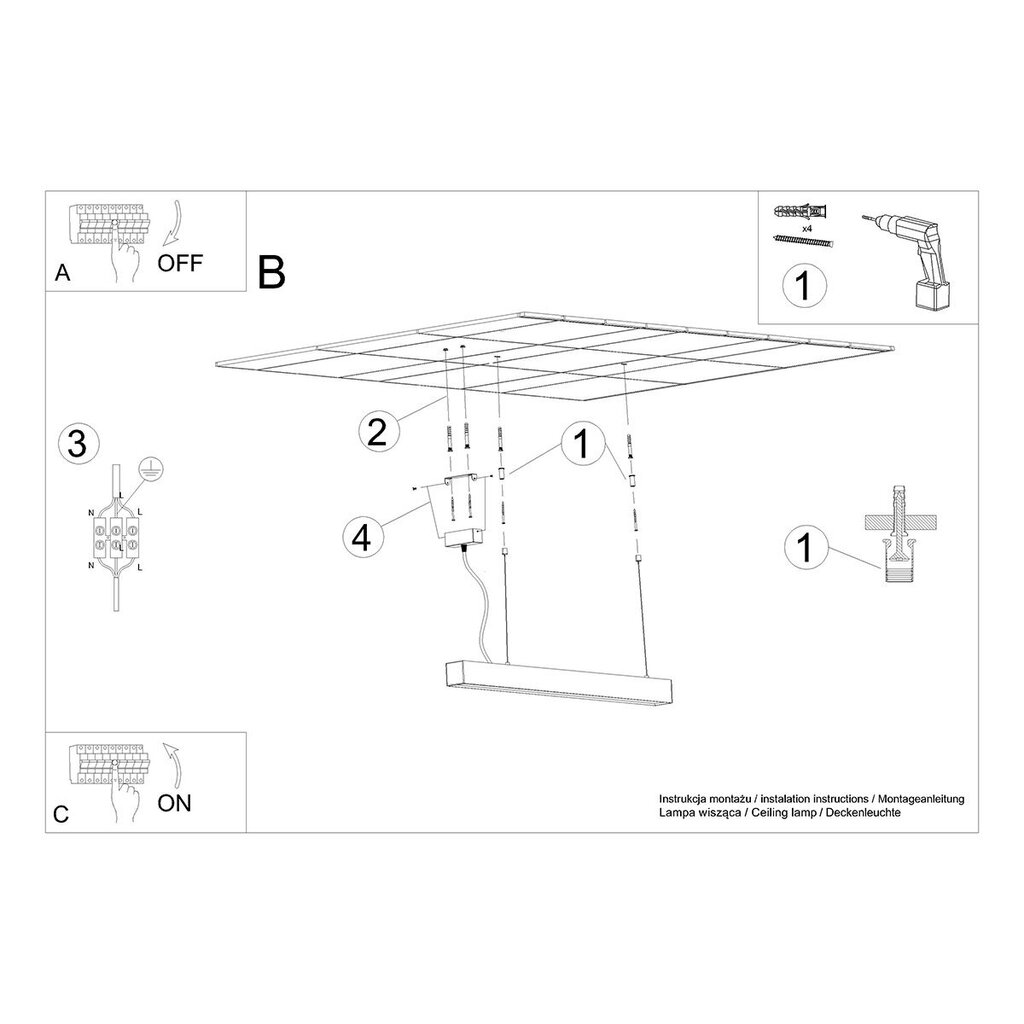 Sollux rippvalgusti Pinne 200 hind ja info | Rippvalgustid | hansapost.ee