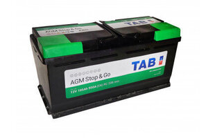 Аккумулятор TAB 105 Ah AGM цена и информация | TAB Автотовары | hansapost.ee