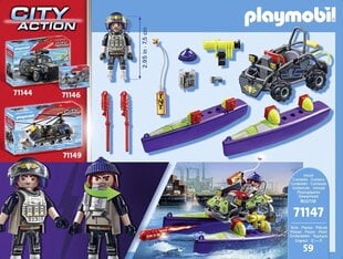 71147 PLAYMOBIL® City Action, квадроцикл спецподразделения цена и информация | Конструкторы и кубики | hansapost.ee