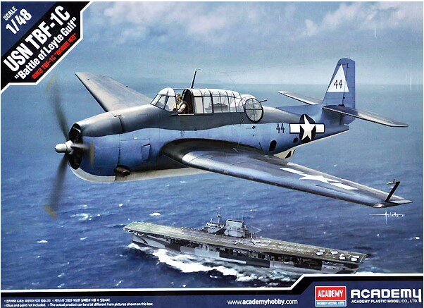 Liimitav mudel Academy 12340 USN TBF-1C "Battle of Leyte Gulf" 1/48 hind ja info | Liimitavad mudelid | hansapost.ee