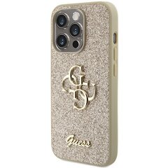 Guess GUHCP15LHG4SGD iPhone 15 Pro 6.1" złoty|gold hardcase Glitter Script Big 4G цена и информация | Чехлы для телефонов | hansapost.ee