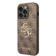 Guess GUHCP15X4GMGBR iPhone 15 Pro Max 6.7" brązowy|brown hardcase 4G Big Metal Logo цена и информация | Чехлы для телефонов | hansapost.ee