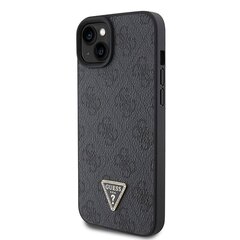 Guess GUHCP15SP4TDPK iPhone 15 6.1" czarny|black hardcase Leather 4G Diamond Triangle цена и информация | Чехлы для телефонов | hansapost.ee