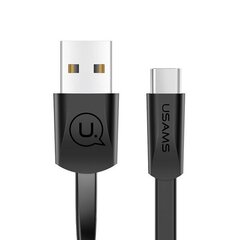 USAMS Kabel płaski U2 USB-C 1,2m czarny|black SJ200TC01 (US-SJ200) цена и информация | Кабели для телефонов | hansapost.ee