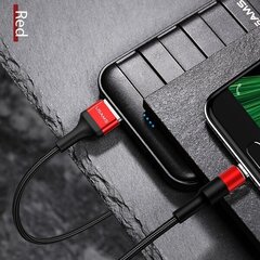 USAMS Kabel pleciony U5 2A micro USB czerwony|red 1,2m SJ224USB02 (US-SJ224) цена и информация | Кабели для телефонов | hansapost.ee