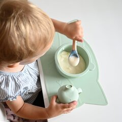 Силиконовая миска Nordbaby, зеленая цена и информация | Детская посуда, контейнеры для молока и еды | hansapost.ee