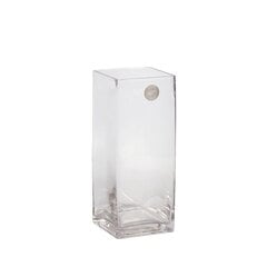 Vaas IN HOME 10x10xH25cm, läbipaistev klaas hind ja info | Vaasid | hansapost.ee