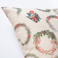 Подушка CHRISTMAS 45x45 cм, рождественский узор цена и информация | Декоративные подушки и наволочки | hansapost.ee