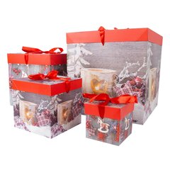 Подарочная коробка XMAS GIFT-4, 30x30x30см, микс цена и информация | Подарочные упаковки | hansapost.ee