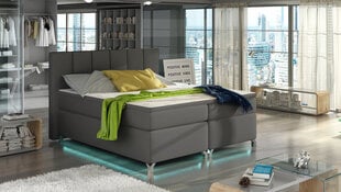 Кровать  Basilio LED, 160х200 см, серая цена и информация | Кровати | hansapost.ee