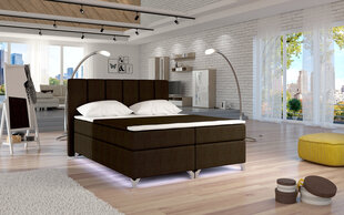 Кровать  Basilio LED, 160х200 см, коричневая цена и информация | Кровати | hansapost.ee