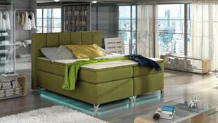 Кровать  Basilio LED, 160x200 см, зеленая цена и информация | Кровати | hansapost.ee