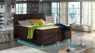 Кровать  Basilio LED, 160х200 см, коричневая цена и информация | Кровати | hansapost.ee
