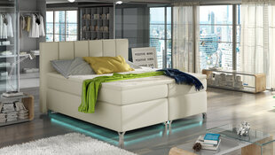 Кровать  Basilio LED, 140х200 см, бежевая цена и информация | Кровати | hansapost.ee